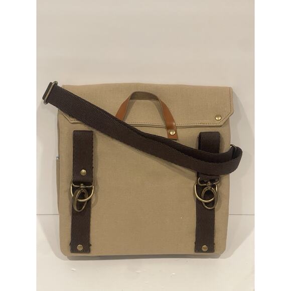 Bici By Bar | Messenger Duffle Bag | Overnight Travel Carry‎ On Bag | NWT | Tan - Picture 5 of 13